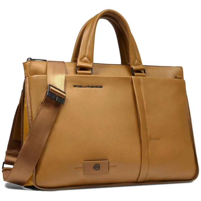 Деловая сумка мужская PIQUADRO RUSSEL горчичная CA4021W137/G