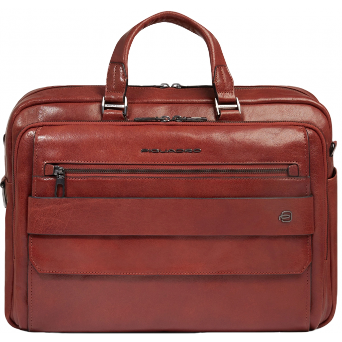 Деловая сумка мужская PIQUADRO SOLM с отделением для ноутбука 14" табачная натуральная кожа CA7025S141/CU