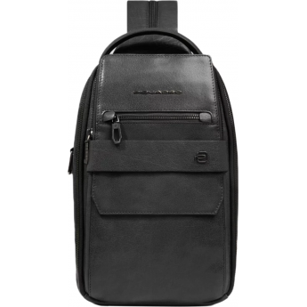 Рюкзак слинг мужской PIQUADRO SOLM CA7028S141/N черный кожа