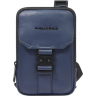 Сумка через плечо PIQUADRO AC6546S135R/BLU кожаная синяя