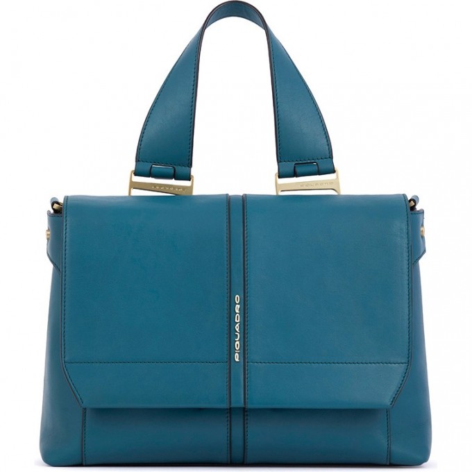 Сумка женская PIQUADRO RAY BD6132S126/VE синий петроль натур.кожа BD6132S126-VE